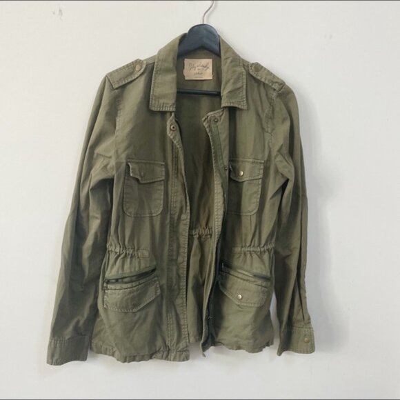Lily Aldridge for Velvet Utility Military Style Jacket Olive Green - Picture 2 of 4